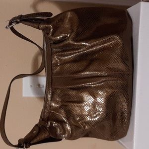 Vintage CALVIN KLEIN Gold Embossed Handbag